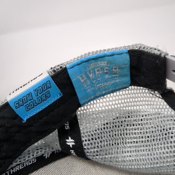 Hyper Threads Snapback Trucker Hat Gray OS Adjustable Embroidered Mesh Back - Picture 9 of 9